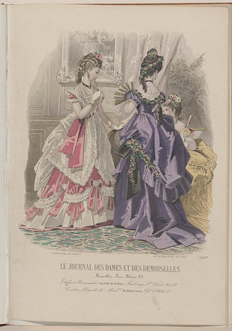 Journal des Dames et des Demoiselles, 15 November 1872, No. 1069B, Jules David (1808-1892), 1872 Canvas Print