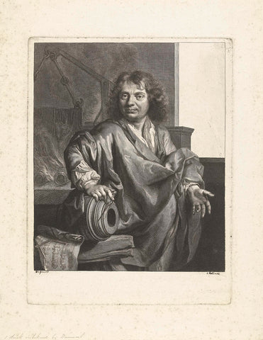 Portrait of Jean-Jacques Keller, Gerard Edelinck, 1666-1707 Canvas Print