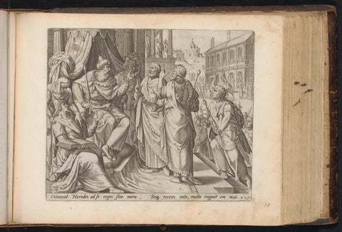 The Three Kings Visit Herod, Johann Sadeler (I), 1643 - 1646 Canvas Print