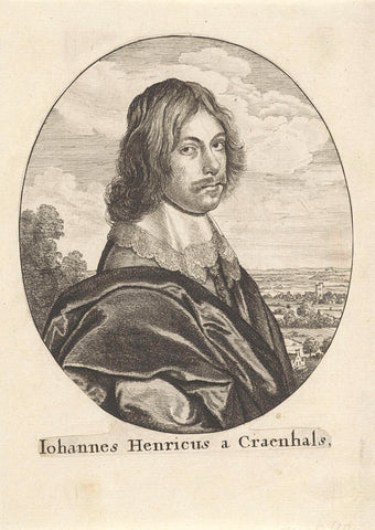 Portrait of Johannes Henricus of Craenhals, Wenceslaus Hollar, 1649 Canvas Print