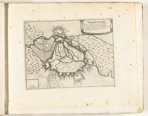 Map of Valenciennes, c. 1702, anonymous, 1702 - 1703 Canvas Print