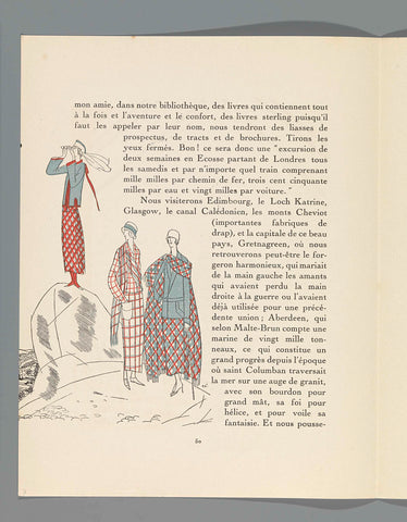 Gazette du Bon Ton, 1923, no. 2, p. 50: La Vogue de l'Écossais, Lucien Vogel, 1923 Canvas Print