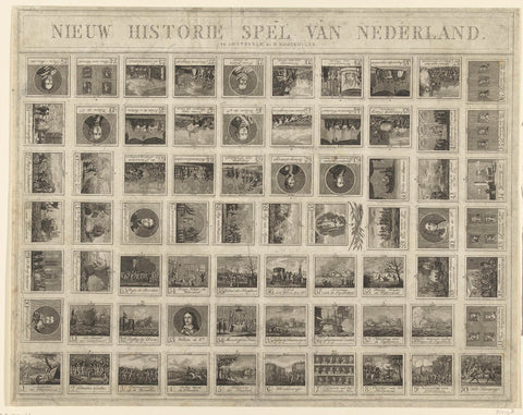 Nieuw Historie Spel van Nederland, anonymous, 1816 Canvas Print