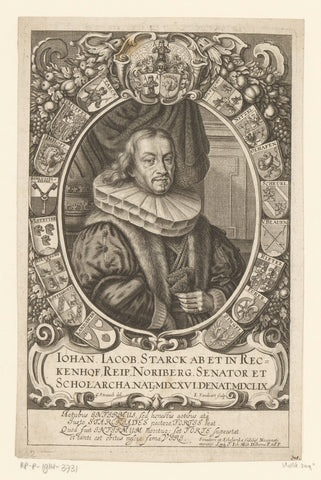 Portret van Johann Jacob Starck von Reckenhof, Jakob von Sandrart, 1659 Canvas Print