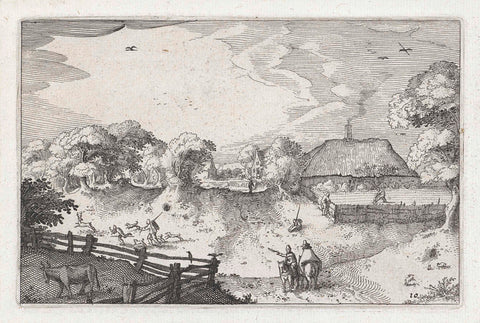 Duinweg near Haarlem, Claes Jansz. Visscher (II), 1612 Canvas Print