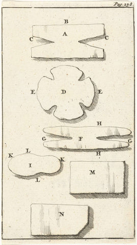 Representation of different connections A-N, Jan Luyken, 1691 Canvas Print