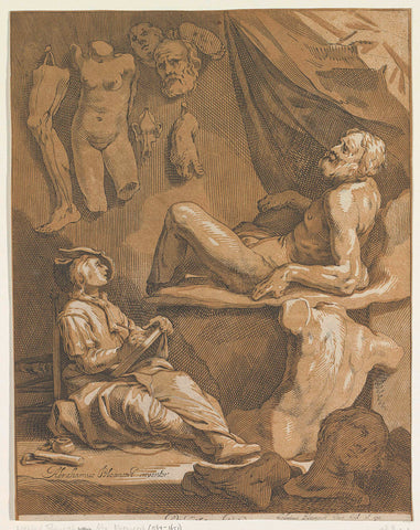 Title page for: Abraham Bloemaert, Oorspronkelyk and renowned konstryk drawing book. Part 1, Frederick Bloemaert, c. 1624 - 1669 Canvas Print