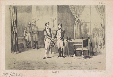 Napoleon says goodbye to his brother, 1806, anonymous, 1853 - 1861 Canvas Print