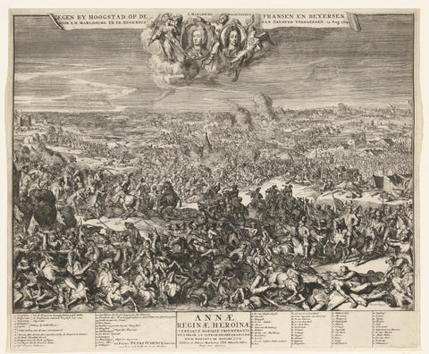 Battle of Höchstädt,1704, Romeyn de Hooghe, 1704 Canvas Print