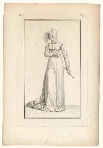 Journal des Dames et des Modes, Costume Parisien, 15 June 1817 (1655), Horace Vernet, 1817 Canvas Print