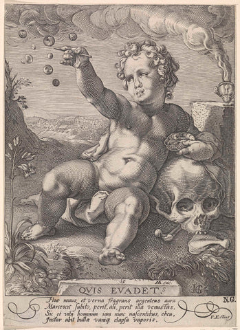 Allegory of Transience, anonymous, 1597 - 1650 Canvas Print