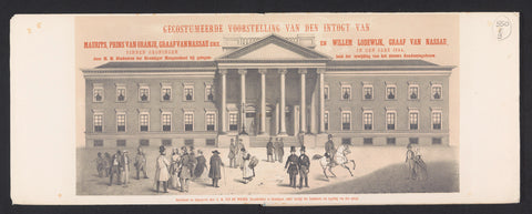 Historische optocht door studenten van de Groningse Hogeschool, 1850 (title print), Johannes Hermanus van de Weijer, 1850 Canvas Print