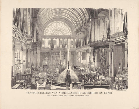 Exhibition of Nederlandsche Nijverheid en Kunst in het Paleis voor Volksvlijt in Amsterdam 1866, anonymous, 1866 Canvas Print