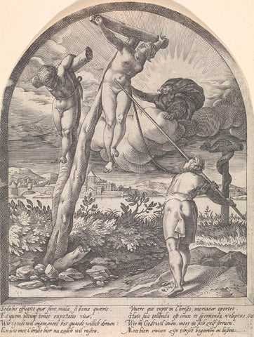 Man must kill his desires, Hendrick Goltzius, 1578 - 1582 Canvas Print