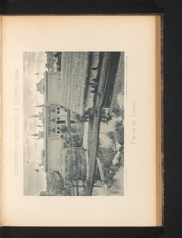 View of a reconstructed Congolese village at the Antwerp World's Fair in 1894, Charles Bernhoeft, 1894 Canvas Print