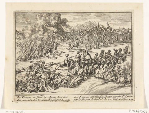 Battle of Augrim, 1691, anonymous, 1695 Canvas Print