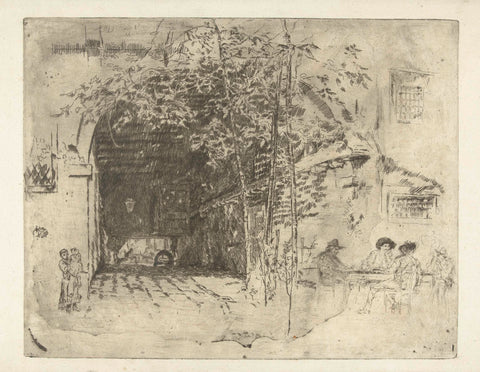 Passage under a house in Venice, James Abbott McNeill Whistler, 1879 - 1880 Canvas Print