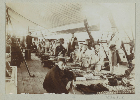 Crew aboard H.M. Neptune, anonymous, 1904 Canvas Print