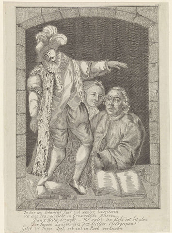 Cartoon on Johannes le Franc van Berkhey, Joannes Hulstkamp, 1784 - 1786 Canvas Print