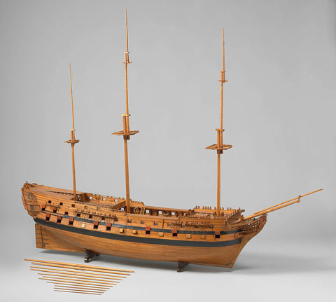 Model of a 74-Gun Ship of the Line, anonymous, c. 1782 Canvas Print