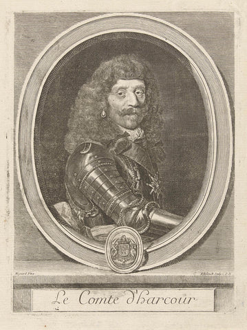 Portrait of Henri de Lorraine, Gerard Edelinck, 1666-1707 Canvas Print