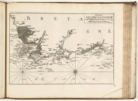 Map of the north coast of Brittany, 1726, anonymous, 1726 Canvas Print