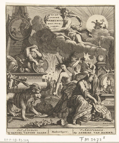 Titelpagina voor de Europische Mercurius voor het jaar 1711, anonymous, 1711 Canvas Print