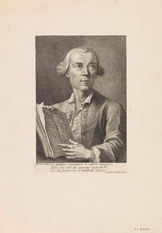 Portret van Gasparo Gozzi, Francesco Bartolozzi, 1738 - 1815 Canvas Print