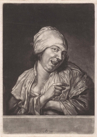 Laughing woman (the Face), Abraham Bloteling, 1652 - 1690 Canvas Print