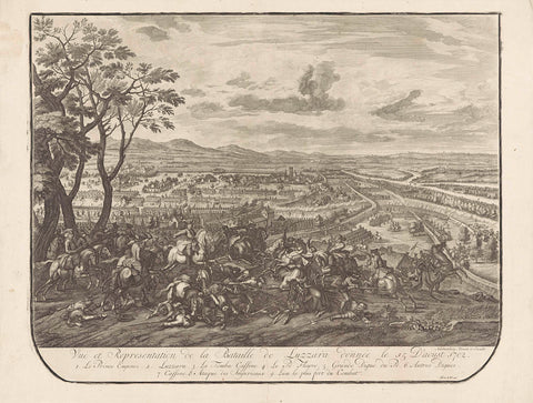 Battle of Luzzara, 1702, Jan van Huchtenburg, 1729 Canvas Print