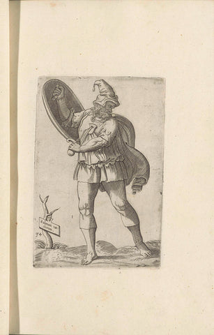 Spanish or Turkish warrior, Ferando Bertelli, 1569 Canvas Print