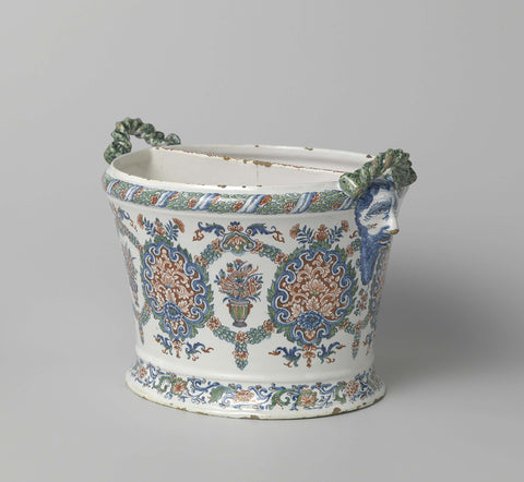 Cooler with two bottles, De Metaale Pot, c. 1695 - c. 1715 Canvas Print