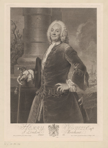 Portrait of Henry Voguell, Georg Friedrich Schmidt, 1746 Canvas Print