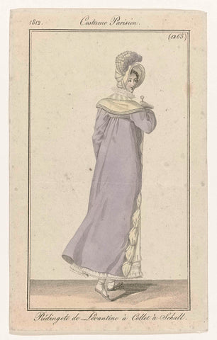 Journal des Dames et des Modes, Costume Parisien, 1812, (1265): Rédingote de Lévantin (...), anonymous, 1812 Canvas Print