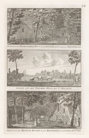 Faces in the Haarlemmerhout, Cornelis van Noorde, 1763 Canvas Print