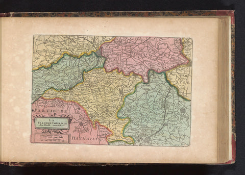 Map of the Austrian Netherlands, anonymous, 1735 Canvas Print