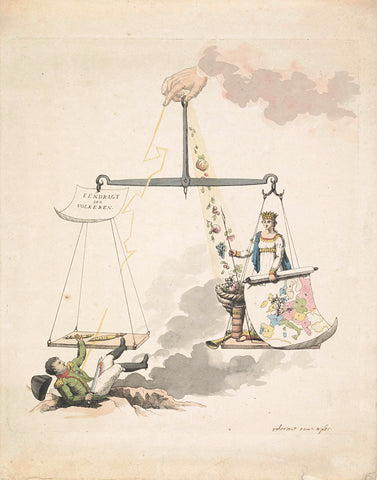 Balance of Europe, 1814, Derk Anthony van de Wart, 1814 Canvas Print