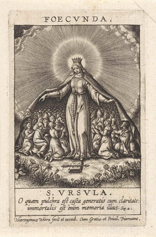 Virtue of the fertile, Hieronymus Wierix, 1563 - before 1619 Canvas Print