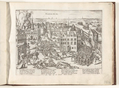 Murder by the Spaniards at Naarden, 1572, Frans Hogenberg, 1572 - 1574 Canvas Print