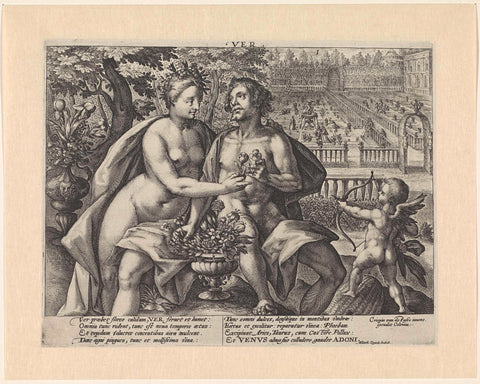 Spring, Crispijn van de Passe (I), 1604 Canvas Print