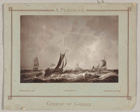 Photo reproduction of a painting by Ary Pleijsier (1819-1879), View of Goeree, Wegner & Mottu, c. 1880 - c. 1900 Canvas Print