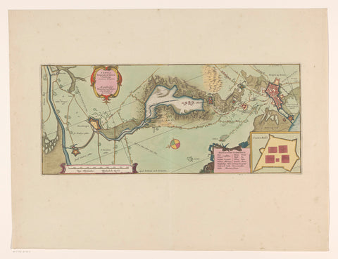 Map of the Siege of Bergen op Zoom, 1622, anonymous, Franciscus van Schooten (I), c. 1680 - 1711 Canvas Print