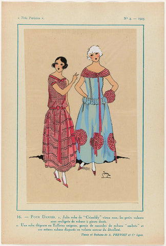 Très Parisien, 1923, No. 4: 16. - TO DANCE. 1. Pretty dress of 