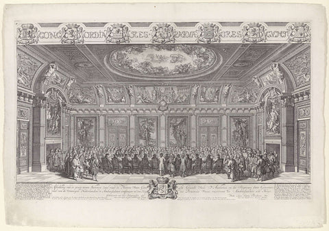 The opening of the new audience room of the States-General (Trêveszaal), 1697, Daniël Marot (I), in or after 1697 Canvas Print