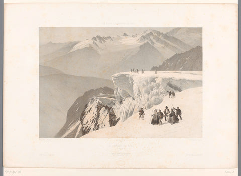 Hikers at the top of Mont Buet, Eugène Cicéri, 1859 Canvas Print