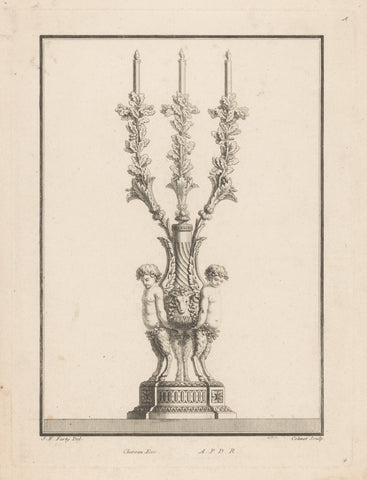 Girandole met putti, A. Colinet, 1775-1790 Canvas Print