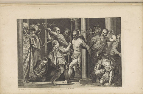 Flagellation of Christ, Theodorus van Kessel, 1660 Canvas Print