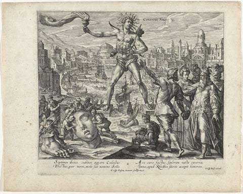 Colossus of Rhodes, Crispijn van de Passe (II), 1614 Canvas Print