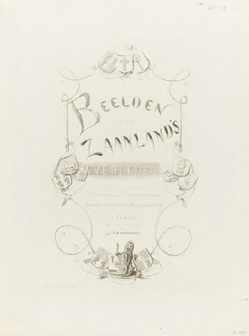 Titelpagina voor: C. Honigh, Beelden uit Zaanland's verleden, 1874, Jacob Taanman, 1874 Canvas Print