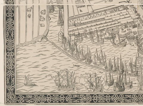 Map of Amsterdam, 1544 (tenth volume), Cornelis Anthonisz., c. 1557 Canvas Print